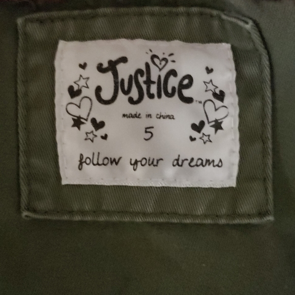 Justice Hooded Girl's Jacket - Picture 2 of 3